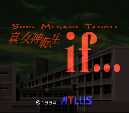 Shin Megami Tensei if... (English) Title Screen